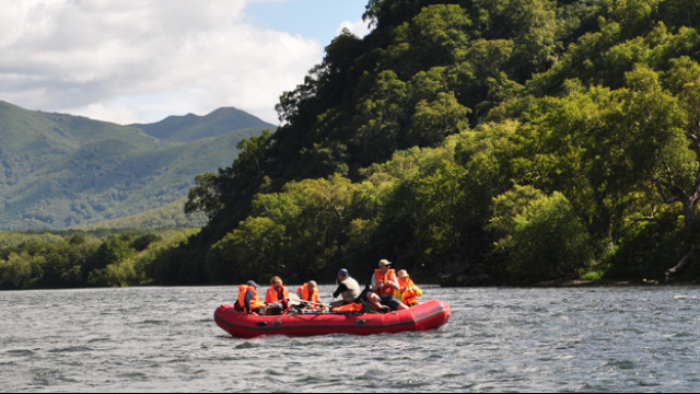 Rafting am Fluss